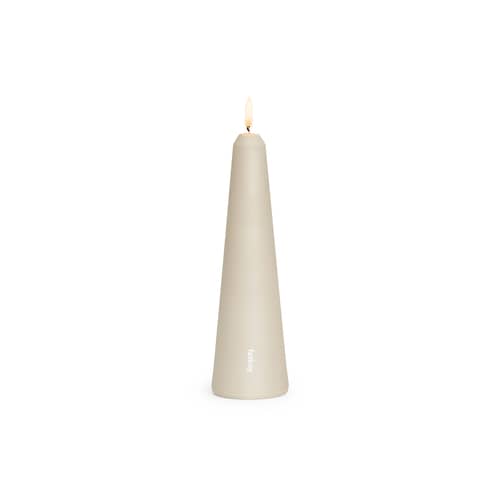 Bougeoir Spire métal beige Small / H 26 cm - Fatboy - Pierre - Aluminium