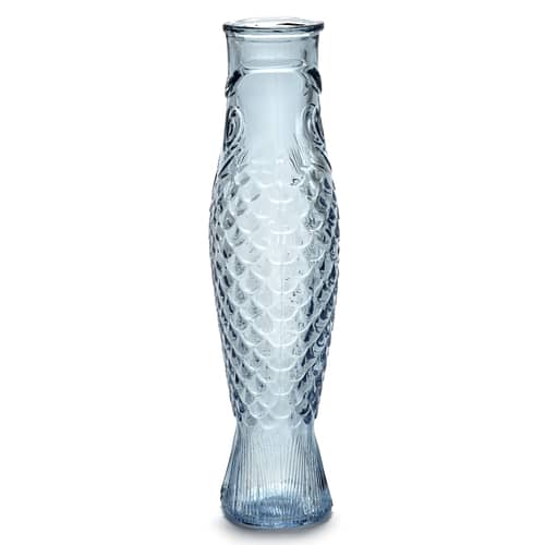 Carafe Fish & Fish verre bleu / 85 cl - Serax - Carafe / Bleu clair - Verre pressé