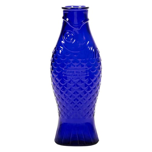 Carafe Fish & Fish verre bleu / 85 cl - Serax - Carafe / Bleu cobalt - Verre pressé