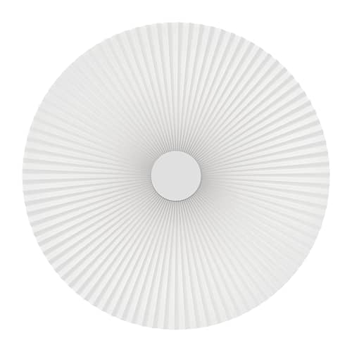 Applique Carmen tissu blanc / Ø 90 cm - Hartô - Blanc - Métal laqué, Tissu plissé