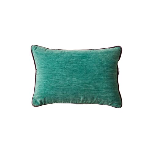 Cuscino Velvet tessuto verde / 50 x 35 cm - HK LIVING - Turchese profondo - Espanso, Velluto