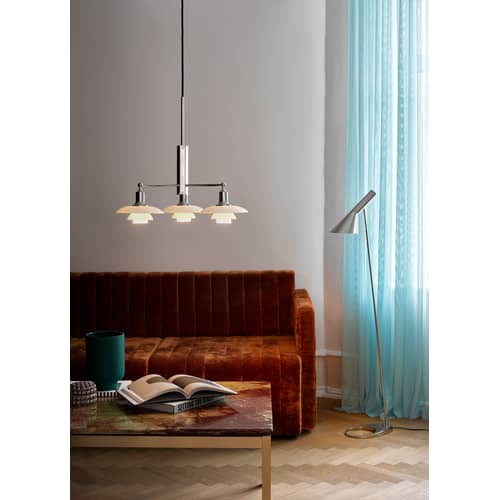 AJ Floor lamp metal / H 130 cm - Orientable / Arne Jacobsen, 1957 - Louis Poulsen - Polished stainless steel - Stainless steel