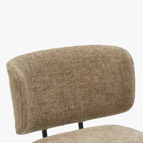 Gepolsterter Stuhl Abby textil beige - NV GALLERY - Taupe - Eisen, Gewebe, High Density-Schaum