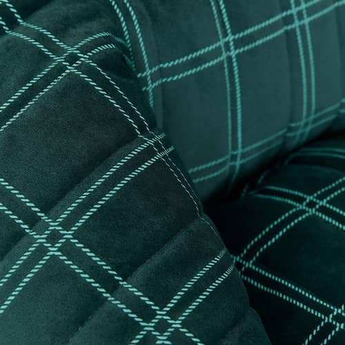 Kindersessel Chelsea textil grün / Sitzkissen - Eco-velours - NOBODINOZ - Dunkelgrün & Minze / Großes Grillgitter - Expandiertes Polystyrol, Öko-Samt