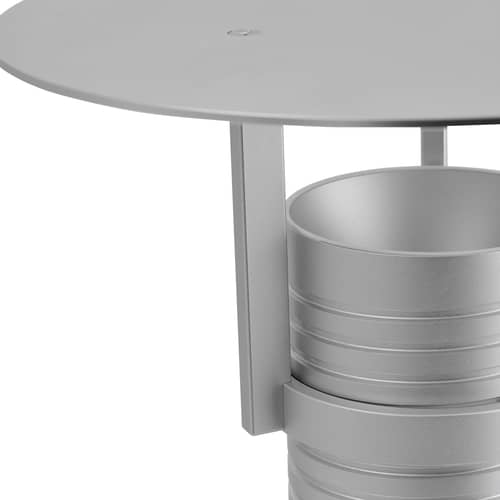 Lampe de table Set LED métal argent / Ø 34 x H 38 cm - Muuto - Aluminium - Aluminium anodisé