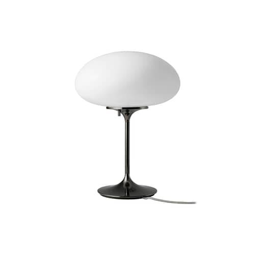 Lampe de table Stemlite / Réédition 1962 - Gubi - Chromé noir - Acier thermolaqué, Verre soufflé bouche