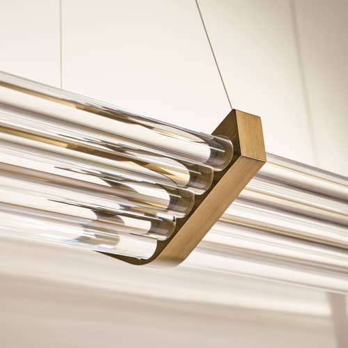 Pendelleuchte Seagull LED plastikmaterial transparent / L 160 cm - DCW éditions - L 160 cm / Bronze - Aluminium, PMMA
