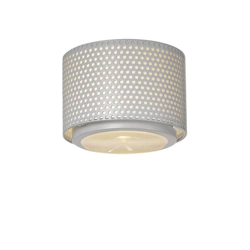 Plafonnier G13 Small métal gris / Réédition 1952, Pierre Guariche - SAMMODE STUDIO - Gris - Métal, Verre