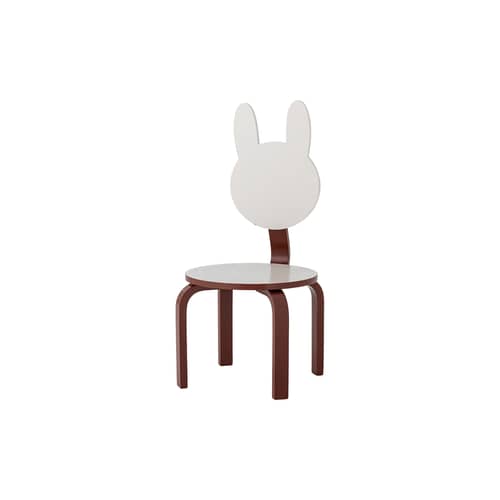Sedia per bambino Liova legno rosso - Bloomingville - Rosso mattone / bianco - Compensato, MDF