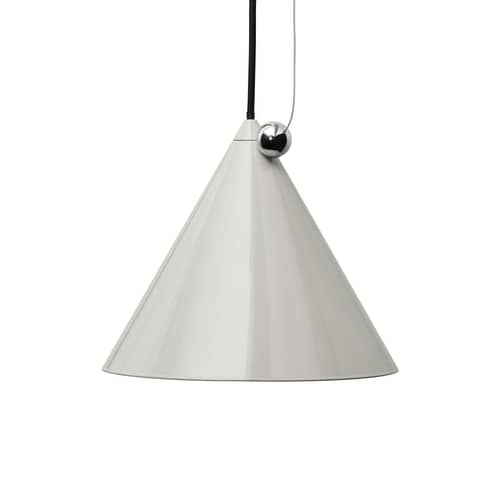 Suspension Pose LED métal beige / Ø 25 x H 24.5 cm - Orientable - Tom Dixon - Beige Mastic - Acier thermolaqué