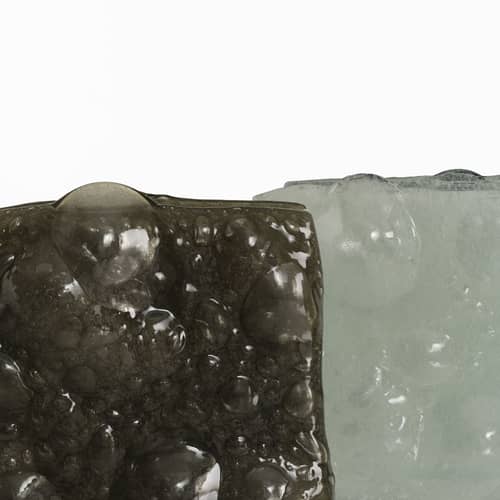Opalia Vase glass brown / 25 x 25 x H 43 cm - Glas Italia - Bronze - Glass