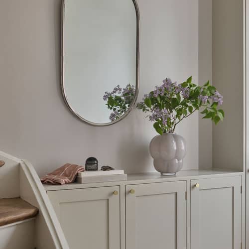 Vaso Uva vetro grigio / Ø 32 x H 35 cm - AYTM - H 35 cm /Grigio tortora - Vetro soffiato a bocca