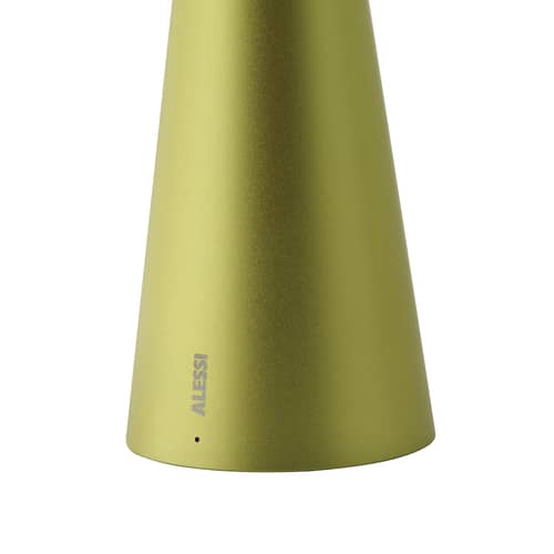 Bedin LED Wireless rechargeable lamp metal yellow - Alessi - Fluorescent yellow - Anodized aluminium