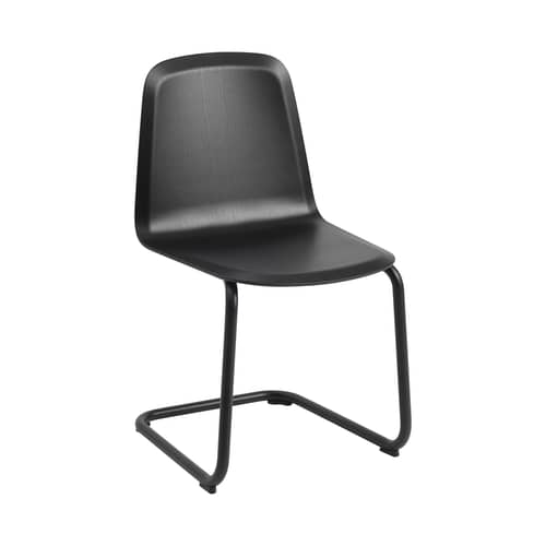 Chaise Brink bois noir - Muuto - Noir - Acier thermolaqué, Placage de bois certifié FSC