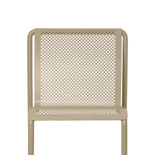 Chaise empilable Dapple / Perforé - Ferm Living - Beige Cachemire - Acier galvanisé thermolaqué