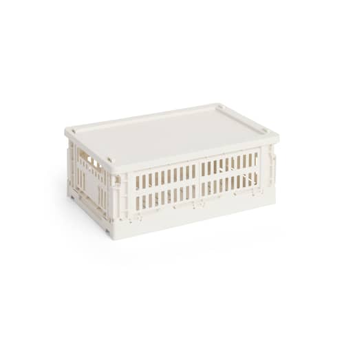 Couvercle  plastique blanc / Pour panier Colour Crate Small 17,5 x 27 cm - Hay - Blanc cassé - Polypropylène recyclé