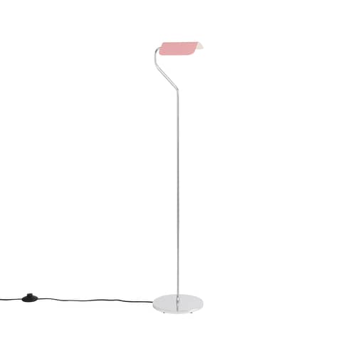Lampadaire Apex / Liseuse orientable - H 110 cm - Hay - Rose - Acier chromé, Acier peint