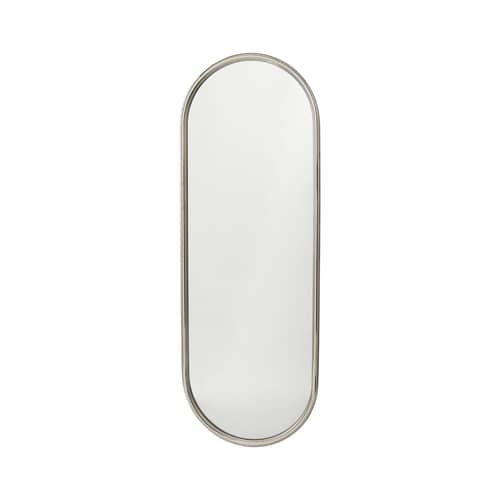 Miroir mural Angui argent métal / L 29 x H 78 cm - AYTM - Argent - Acier, Verre