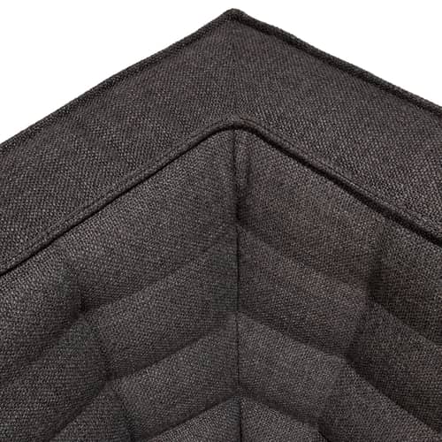 Canapé 2 places N701 tissu gris / L 205 cm - Ethnicraft - Gris foncé (tissu standard) - Bois, Mousse PU haute densité, Tissu