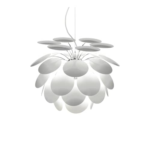 Pendelleuchte Discocó plastikmaterial weiß / Ø 35 cm - Marset - Weiß - ABS