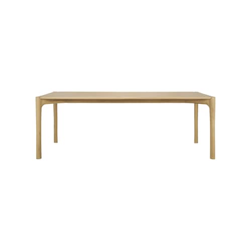 rechteckiger Tisch PI holz natur / 220 x 95 cm - 8 Personen - Ethnicraft - Eiche natur - Geölte Massiveiche