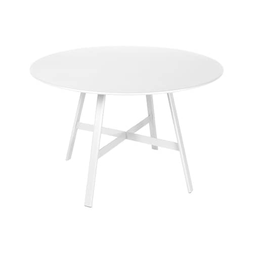 Runder Tisch So’O metall weiß / Ø 117 cm - 6 Personen - Fermob - Baumwollweiß - Stahl