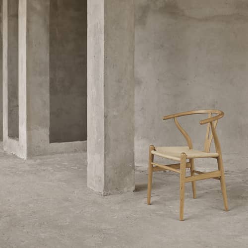 Sedia CH24 - Wishbone Chair legno naturale / Hans J. Wegner, 1950 - Corda di carta - CARL HANSEN & SON - Rovere oliato FSC / Corda naturale - , Rovere massiccio oliato FSC