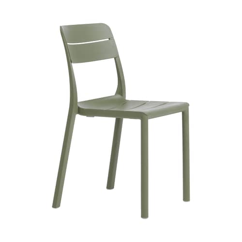 Sedia impilabile Cassia Bistrot corian verde - NARDI - Cactus (riciclato) - Resina in fibra di vetro