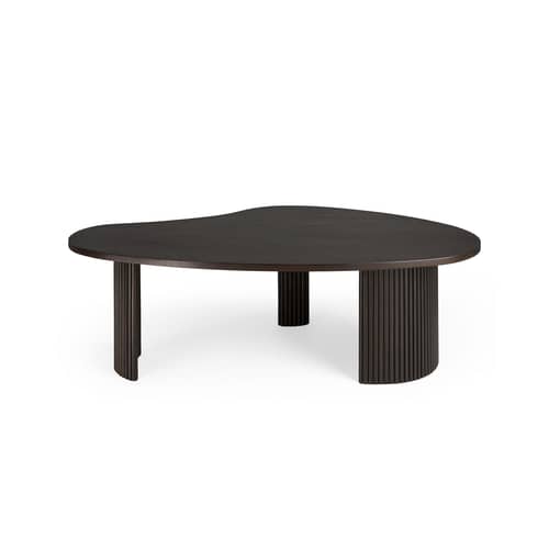 Table basse Boomerang bois naturel / 126 x 74 x H 40 cm - Acajou - Ethnicraft - Acajou - Acajou massif teinté