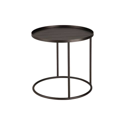 Table d\'appoint Core Small / Ø 49 x H 47 cm - Ethnicraft - Bronze foncé - Aluminium thermolaqué