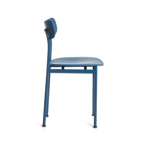 Chaise Motta bleu / Jasper Morrison - Polypropylène recyclé - Magis - Bleu - Acier, Polypropylène recyclé
