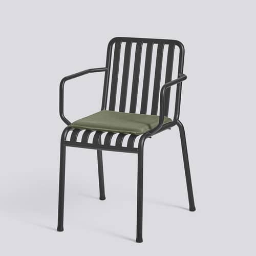 Accessorio  tessuto verde / Cuscino seduta - Per Sedia impilabile e Poltrona Palissade - Hay - Oliva - Espanso, Tessuto in olefina