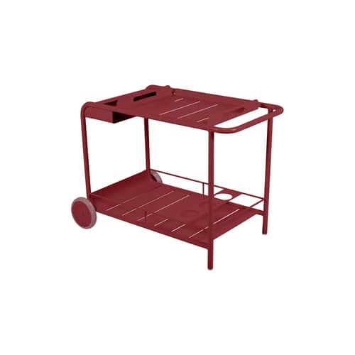 Carrello/tavolo d\'appoggio Luxembourg metallo rosso / Alluminio - Fermob - Peperoncino - Alluminio laccato