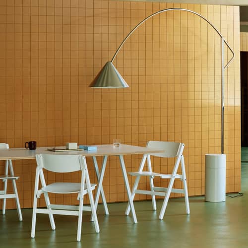 Chaise pliante Backflip bois blanc - Hay - Blanc crème - Contreplaqué de hêtre moulé, Hêtre massif