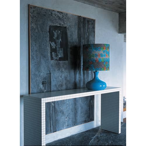 Console: Quaderna 710 materiale plastico bianco / L 180 x H 84 cm - Superstudio, 1972 - Zanotta - Bianco / Nero - Pannello alveolare, Plastica laminata