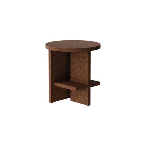 Tee Cork End table cork brown / Ø 40 x H 42.5 cm - NINE - Smoked cork - Cork