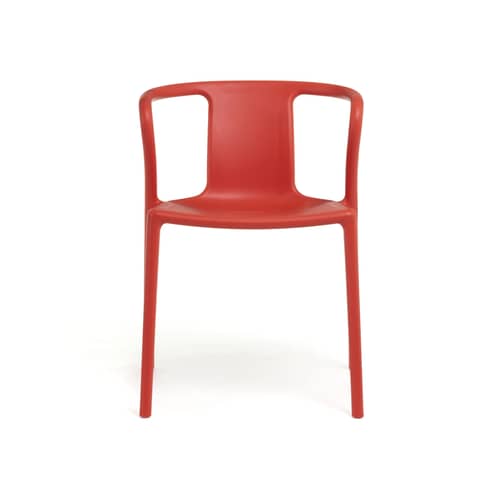 Fauteuil empilable Air-Armchair plastique rouge / Jasper Morrison, 2006 - Magis - Rouge - Polypropylène chargé de fibre de verre