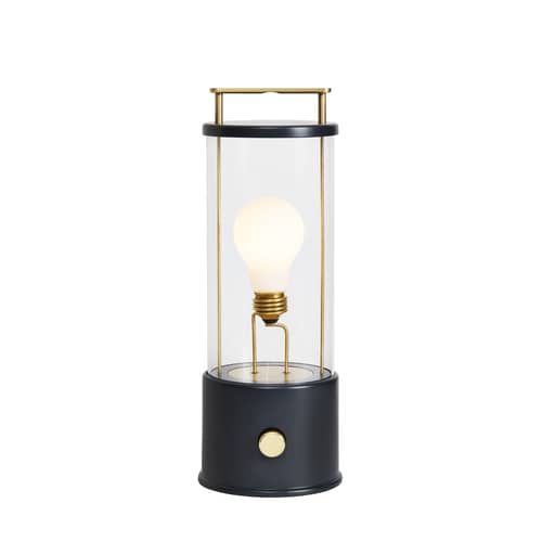 Lampe extérieur sans fil rechargeable The Muse métal noir / IP44 - Verre - TALA - Noir Hackles - Aluminium, Laiton massif, Verre borosilicaté