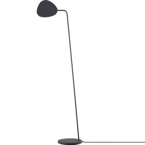 Lampadaire Leaf LED métal noir / Orientable - Muuto - Noir - Aluminium