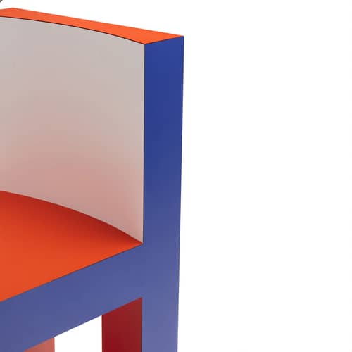 Sedia per bambino Tagadà Mini legno multicolore - STAMULI - Rosso-blu/Bianco - Compensato, Laminato HPL