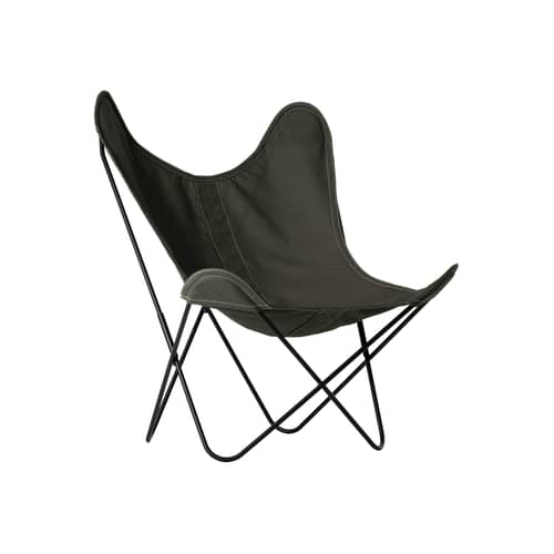 Sessel AA textil grün / Batyline Elios - Neuauflage 1938 - AIRBORNE - Unterholz - Batyline® Elios-Gewebe, thermolackierter Stahl