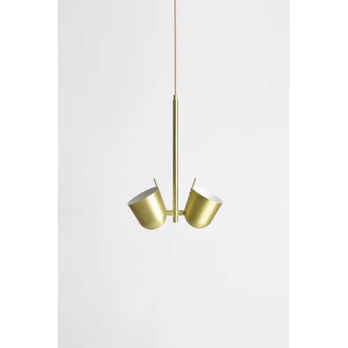 Suspension HO or métal / L 34,5 cm - Orientable - ENOstudio - Laiton - Acier laitonné