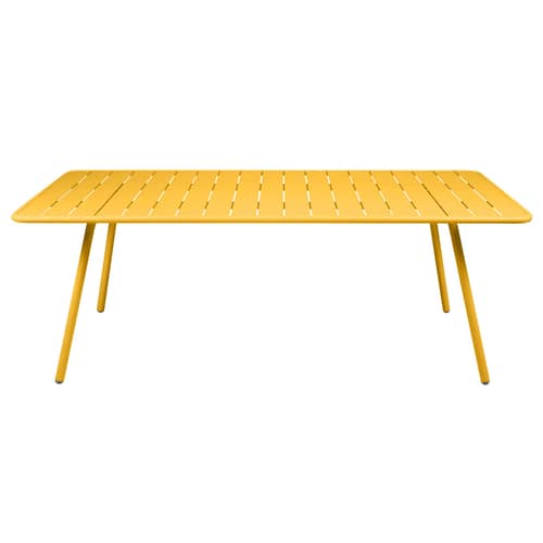 Table rectangulaire Luxembourg / 207 x 100 cm - 8 à 10 personnes - Fermob - Miel texturé - Aluminium laqué
