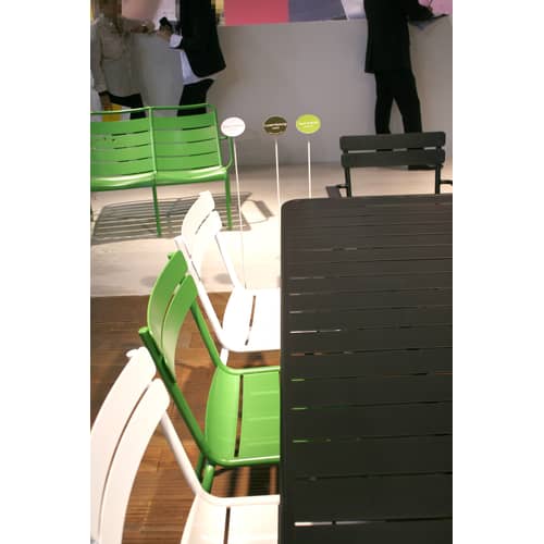 Table rectangulaire Luxembourg métal beige / 207 x 100 cm - 8 à 10 personnes - Fermob - Muscade - Aluminium laqué