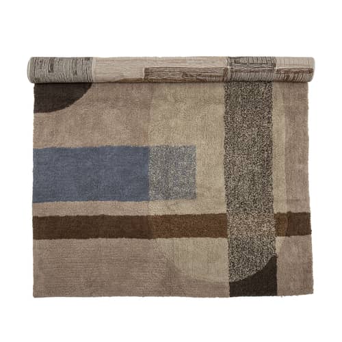 Tappeto Zofia tessuto multicolore / 200 x 140 cm - Bloomingville - Multicolore - Cotone tuftato