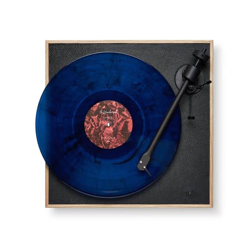 Square CC Turntable natural wood - La Boîte Concept - Oak / Black Leather - Aluminium, Leather, MDF, Oak