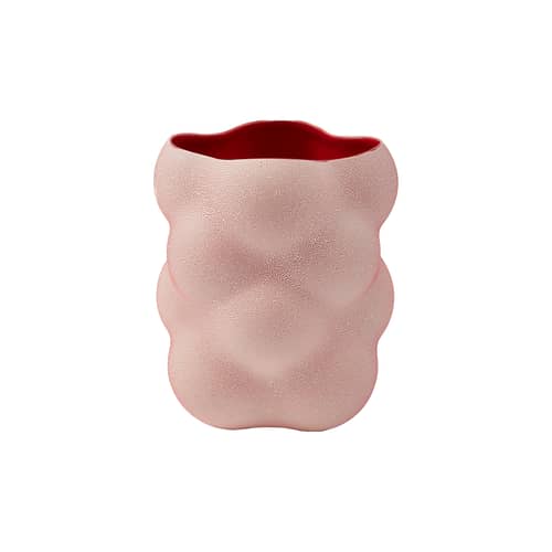 Vase Grape Small céramique rouge / Ø 24,5 x H 30 cm - POLSPOTTEN - Rouge - Céramique émaillée