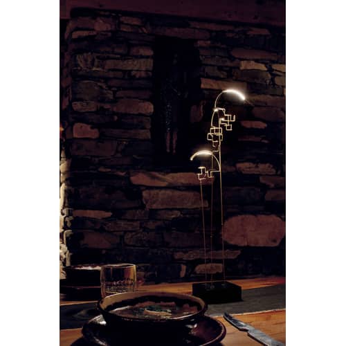 Boucle LED Wireless rechargeable lamp gold metal / H 47 cm - USB charging - DCW éditions - Brass - brushed natural brass, Steel