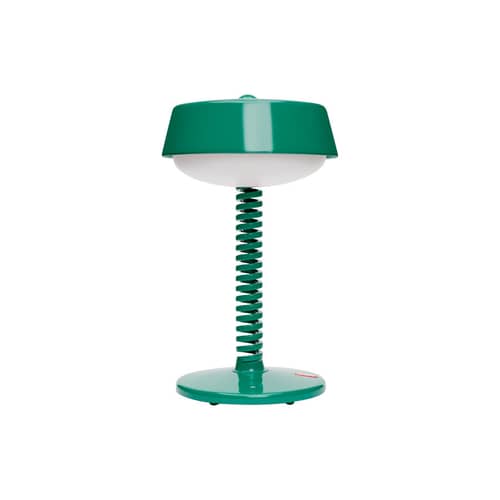 Bellboy Wireless rechargeable outdoor lamp metal green green metal / Ø 18 x H 30 cm - Fatboy - Jungle green - Aluminium, Polypropylene, Steel