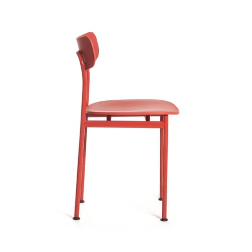 Chaise Motta rouge / Jasper Morrison - Polypropylène recyclé - Magis - Rouge - Acier, Polypropylène recyclé